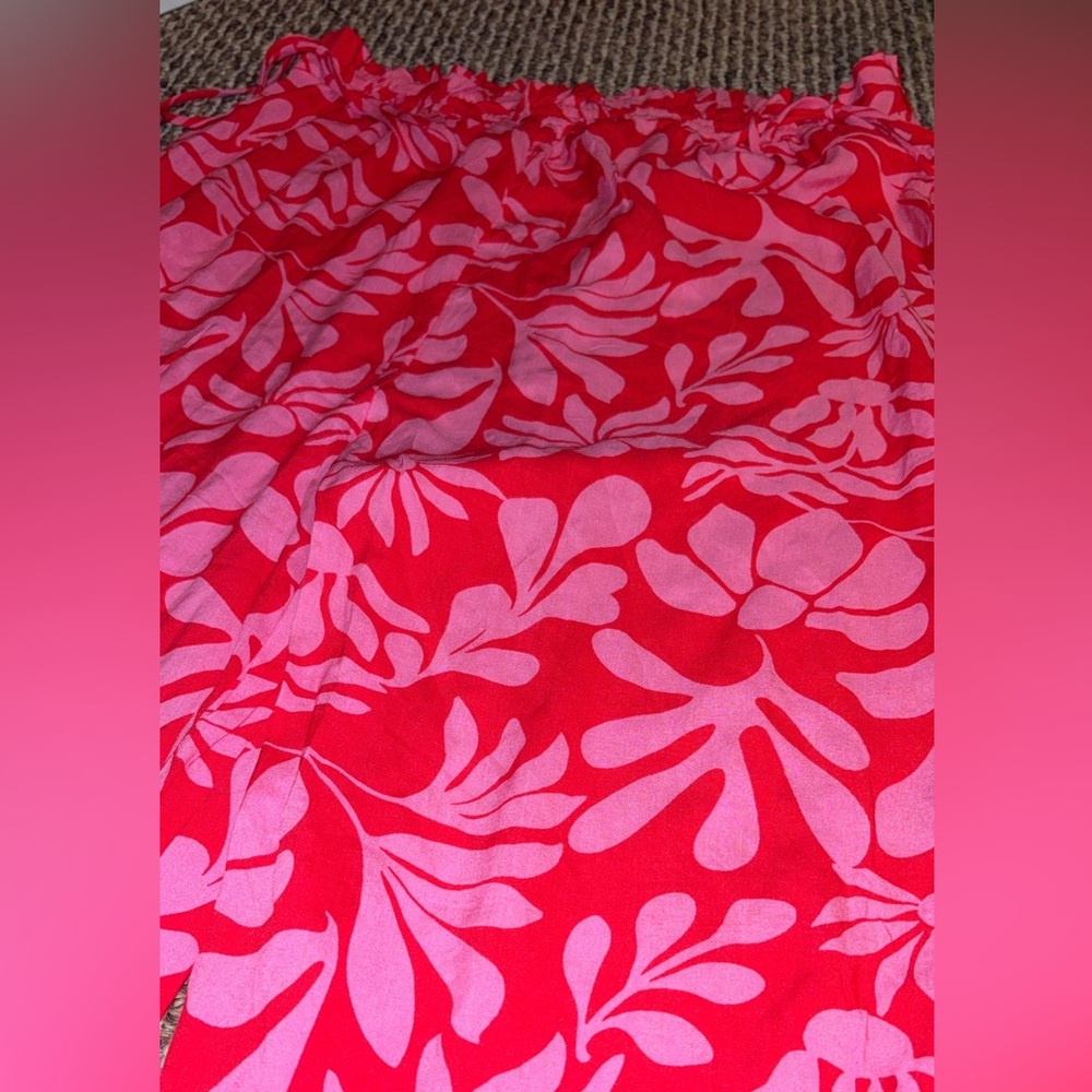 Shade & Shore Red and Pink Floral Fabric
